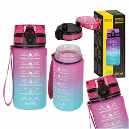 Пляшка для води спортивна 4FIZJO 500 мл 4FJ0628 Pink/Sky Blue (P-5905973400749) - мініатюра 13
