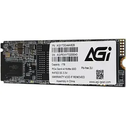 SSD 1Tb AGI AI828 M.2 2280 PCIe Gen 4x4 NVMe 1.4 3D NAND, Retail - мініатюра 4
