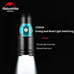 Ручний ліхтарик Naturehike NH20ZM009 15W IPX4 4000mAh (Чорний) - мініатюра 6