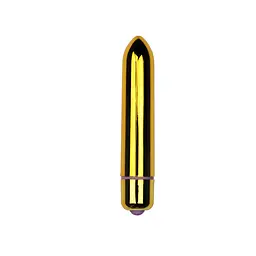 Міні-вібратор X-Basic Bullet Long, 9 см (золотистий)