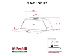 Витяжка Perfelli BI 7653 I 1000 LED - мініатюра 10