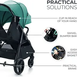 Прогулянковий візочок Kinderkraft Rine Juicy Green зелений (00-00305206) - мініатюра 10