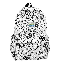 Рюкзак підлітковий No Brand 5154 31х13 см White-Black 13081-84480