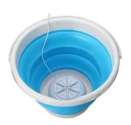 Туристична ультразвукова портативна міні пральна машинка Turbine Wash Ultrasonic + відро (1857390621) - мініатюра 7