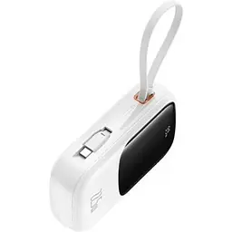 Зовнішній акумулятор Baseus Qpow Pro+ 20000mAh 22.5W із вбудованим кабелем USB-C білий P10067103213-00 - мініатюра 2