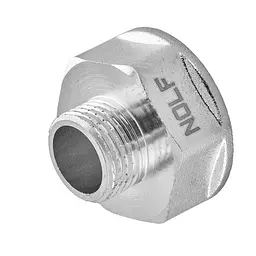 Перехідник Nolf Nfc.A0608-N-3/4"Fx1/2"M нікельований NF3086 - мініатюра 3