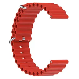 Ремінець для Xiaomi Ticwatch C2 TicWatch E TicWatch S2 Mobvoi TicWatch C2 - червоний ширина кріплення 20мм силікон Watchbands Hump (W37-5WB60685864) - мініатюра 3