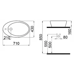 Раковина Idevit Alfa 43x71 3101-0435, Білий - мініатюра 2
