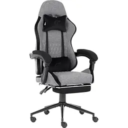 Геймерське крісло GT Racer сіре із чорним (X-2324 Fabric Gray/Black Suede) - мініатюра 9