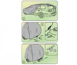 Тент автомобільний для Хечбека / Універсалу Kegel-Blazusiak L2 455x136 см Optimal Garage (5-4315-241-2092) - мініатюра 7
