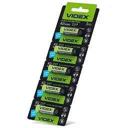 Батарейка A23 (MN21), лужна, Videx, 5 шт, 12V, Blister