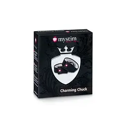 Mystim Charming Chuck - Утяжка для пеніса з двома регульованими ременями з електродами - мініатюра 4