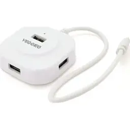 Концентратор Veggieg USB-C 4xUSB 2.0 0.2m white (YT-TC-V-C242)