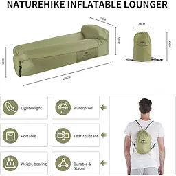Ламзак з підголівником Naturehike NH20FCD06 (Оливковий) - мініатюра 3
