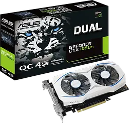 Відеокарта GeForce GTX 1050 Ti 4GB Asus Dual OC (DUAL-GTX1050TI-O4G) Б/В