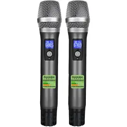 Бездротові мікрофони з базою Temeisheng LD-952 UHF 200 каналів чорні (42616-LD-952_2706) - мініатюра 2