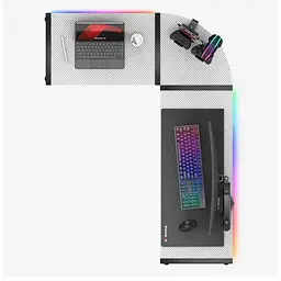 Комп'ютерний стіл Huzaro Hero 6.0 White RGB Smart - мініатюра 7