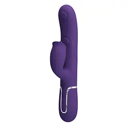 Вібратор PRETTY LOVE Gigi dark purple, 7 thumping functions 7 licking modes PRETTY LOVE BW-500035-2 100626 - мініатюра 6