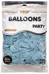 Надувні повітряні кулі HTOP 100 шт Party Balloons 30 см Товари для оформлення Дня народження Святкова атрибутика Блакитний - мініатюра 2
