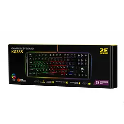 Клавіатура 2E KG355 LED 87key USB Black Ukr (2E-KG355UBK) - мініатюра 6