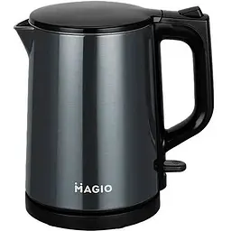 Електрочайник Magio МG-503, чорний, 1100W, 1 л, дисковий, подвійні стінки