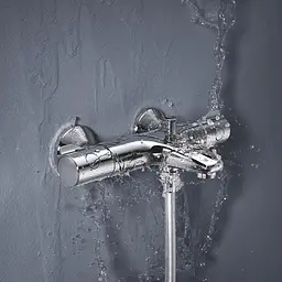 Комплект змішувачів для ванної кімнати з термостатом Grohe QuickFix UA202304TS, Хром - мініатюра 9