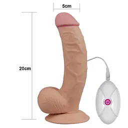 Реалістичний вібратор The Ultra Soft Dude Vibrating тілесний - мініатюра 5