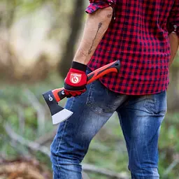 Сокира INTERTOOL HT-0261, 600 г, з ручкою з фібергласу, червоно-чорна - мініатюра 6