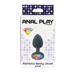 Анальна пробка з райдужним кристалом в основі Toy Joy Rainbow Booty Jewel Small, 7х2.5 см, S - мініатюра 3