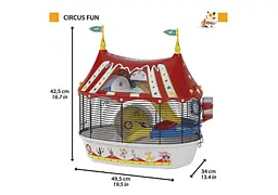 Клітка для хом'яків Ferplast Circus Fun 49.5x34x42.5 см 57922799 - мініатюра 2