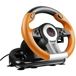 Кермо ігрове SpeedLink OZ Drift Racing Wheel SL6695BKOR01 Black/Orange вібраційне з педалями - мініатюра 2