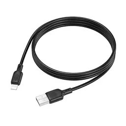 Кабель синхронізації Borofone BX113 Silicone 2.4A USB-A to Lightning 1 м Black (35582_3346745)
