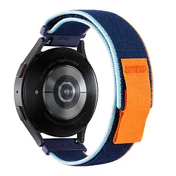 Ремінець для Samsung Galaxy Watch 5 40mm - синьо-жовтогарячий ширина кріплення 20мм нейлоновий Watchbands NormalCloth (W45-8WB59959095) - мініатюра 2