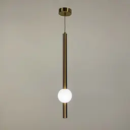 Led світильник латунний у вертикальній формі 60 см на 3 режими | Арт. YG 517B/600 VL AB | Line F - мініатюра 4