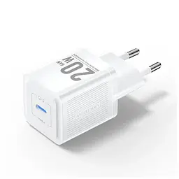 Зарядний пристрій Vention USB-C PD 20 Вт GaN білий (FEPW0-EU)