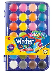 Фарби акварельні 28 кол. COLORINO MAXI з пензликом (67317PTR)