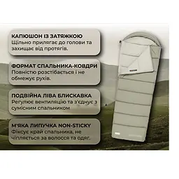 Спальний мішок з капюшоном Naturehike MS500 CNK2350WS023 правий, зелений - мініатюра 8