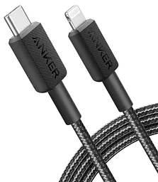 Кабель 322 USB-C to Lightning - 1.8m Nylon Black Anker teh0022035 - мініатюра 1