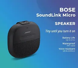 Колонка бездротова Bose SoundLink Micro чорна (783342-0100) - мініатюра 8