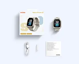 Дитячий годинник-телефон Mibro S1, 1.68", 360x390, GPS, 8MP+5MP, 900мА·рік, 2АТM, пісочно-золотий - мініатюра 2