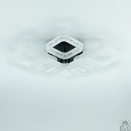 Смарт люстра керована світлодіодна OVAL ICE 6S 80 Вт 690x490x135 мм Чорна ESLLSE - мініатюра 2