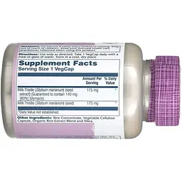 Екстракт насіння розторопші Solaray Milk Thistle Seed Extract 175 мг 120 веганських капсул - мініатюра 3