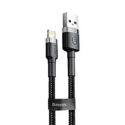 Дата кабель Baseus Cafule USB to Lightning 1.5A (2m) (CALKLF-C) Сірий / Чорний