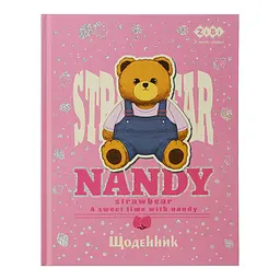 Щоденник Bear Toy, А5+, 40 аркушів, ламінація, УФ-лак, Kids Line