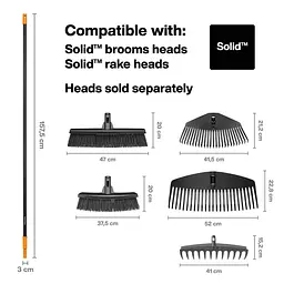 Ручка алюмінієва Fiskars Solid 150 см для солід насадок, 135001 (1014913) - мініатюра 3