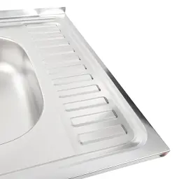 Кухонна мийка Рlatinum 6060 L з нержавіючої сталі 0.5 мм квадратна 60x60 см (000000401) - мініатюра 2
