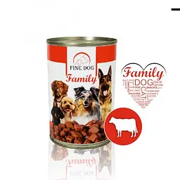 Вологий корм для собак FineDog консерва 415 г - яловичина