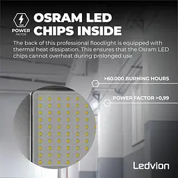 Світлодіодний прожектор Ledvion 150 Вт, 6500K, 12500 лм, IP65 - мініатюра 5
