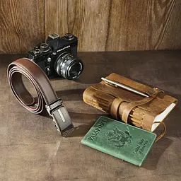 Ремінь чоловічий тонкий з пряжкою автомат і коричневою заливкою 20308 Vintage коричневий 105-120 см - мініатюра 7