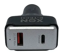Автомобільний зарядний пристрій XON MaxCharge Type-C 87.5W (Type-C PD65 + Type-A 15V/1.5A) Black (SC42CL6W1B 3524) - мініатюра 6